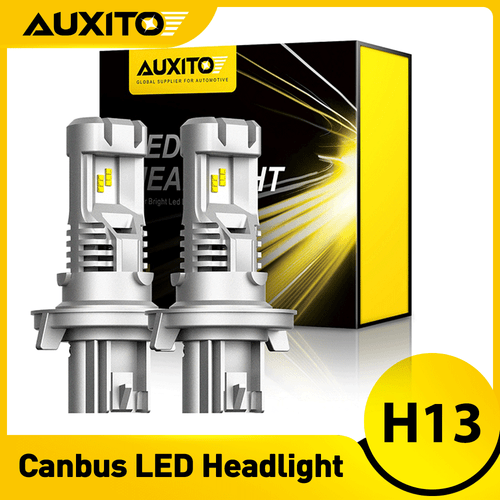 AUXITO 2x CANBUS 9008 H13 LED Headlight Bulb Kit High Low Beam Light 6500K White - Imagen 15 de 32