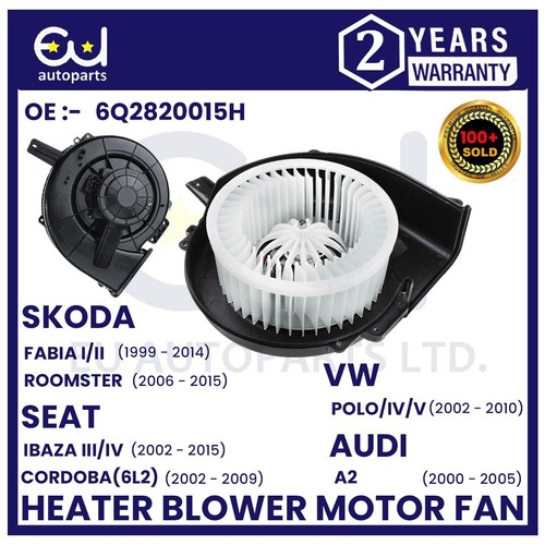 HEATER BLOWER MOTOR FAN FOR SEAT CORDOBA SKODA FABIA ROOMSTER VW POLO eBay