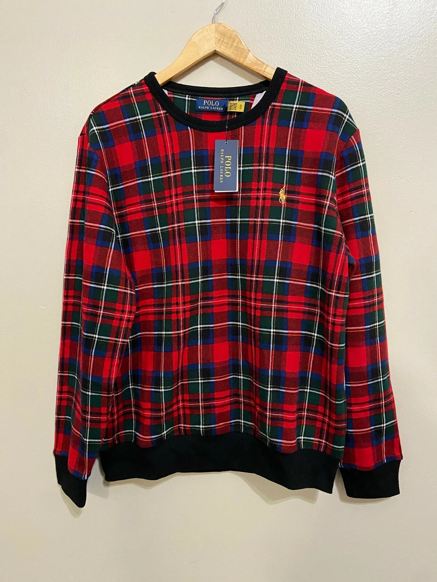 Red plaid sweater clearance mens
