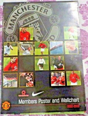 Manchester United Members Poster and Wall chart 2002/03 Man Utd