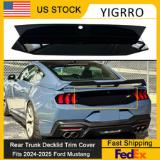 For 2024 2025 Ford Mustang GT DH S650 Trunk Decklid Panel Trim Cover Gloss Black