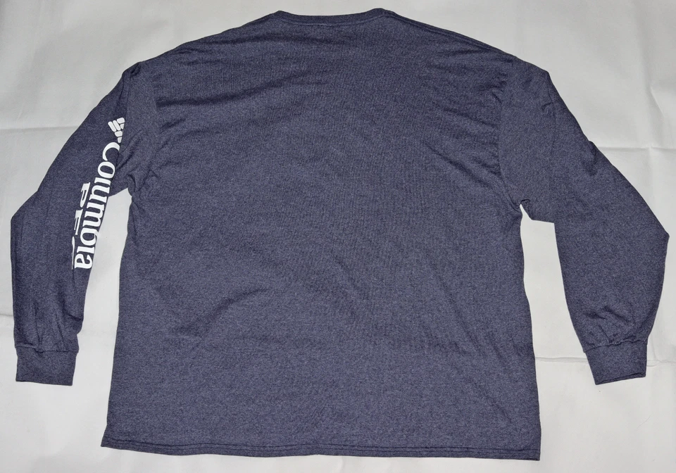 Columbia PFG Men's Long Sleeve Fishing Gear Logo Cotton Spellout T-Shirt Size 5X - Image 3 of 4