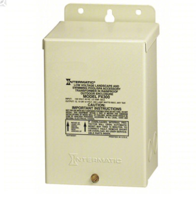 NEW! INTERMATIC Transformer: 300 W Max. Watt, 120V AC, 12V AC, Sand, PX300-8