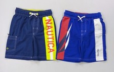 Little Boy's Nautica Performance 50 UPF UV Protection Swimsuit Swim Trunks