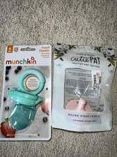 Munchkin Fresh Food Feeder - teal. with Pink Pacifier
