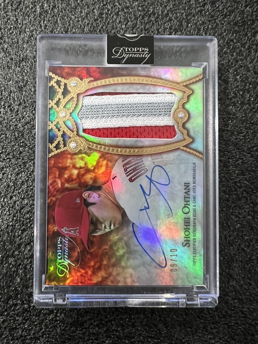 2022 Topps Dynasty Shohei Ohtani 9/10 On Card Auto 3 Color Patch