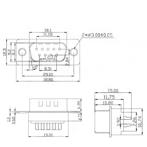 9 Pin Soldering Adapter Connector Serial DB9 RS232 Male/Female Plug Shell - Picture 5 of 12