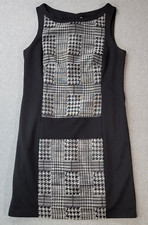 Jessica Simpson Dress Black/Silver Knit Sleeveless Stretch Panel Womens Size 8