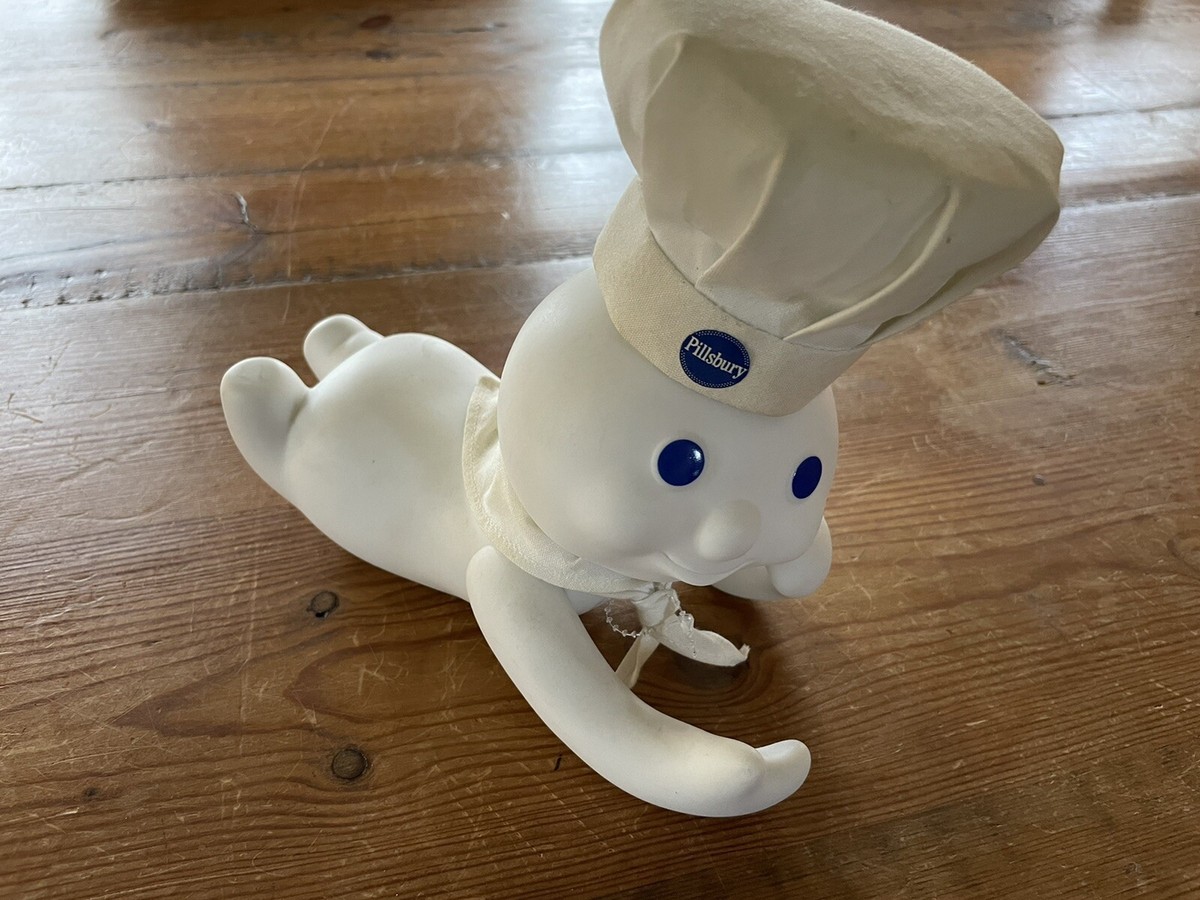 Pillsbury Dough Boy Ceramic Figure Adjustable Arms Cloth Hat | eBay