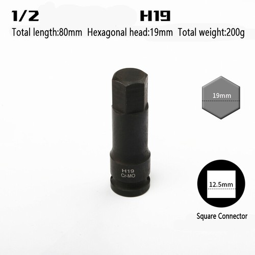 1/2″ Drive Impact Hex Bit Socket Allen Key 80mm Long Hex Socket Cr-Mo - Afbeelding 12 van 12