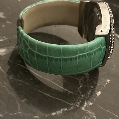 Chicos Women Watch Green Dial Silver Tone Green Leather Band  display picture 2
