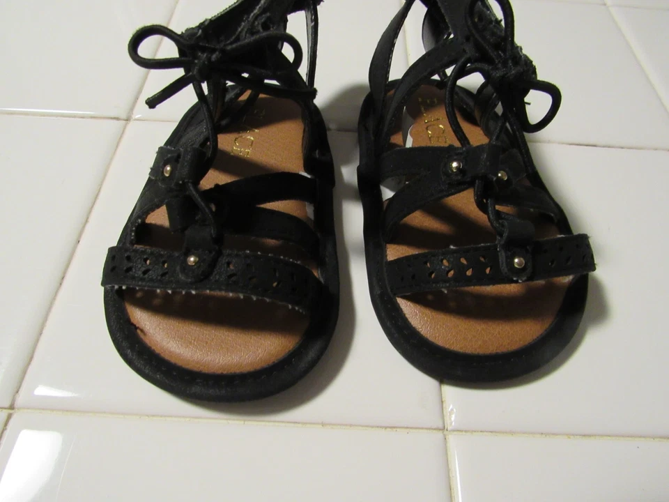 Children’s Place Negro Clásico Multi-Correa Sandalias Zapatos 6-12 Meses NUEVO SIN ETIQUETAS Foto 3 de 4