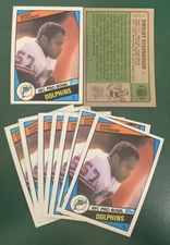 Dwight Stephenson RC rookie card, 1984 Topps #129, Miami Dolphins, Hall of Fame