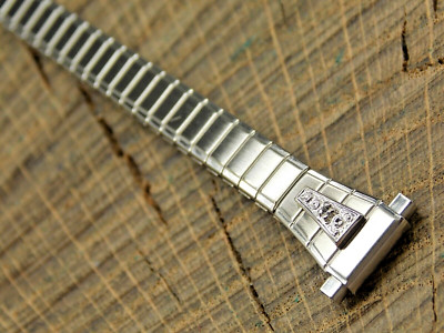 NOS 9mm-12mm Speidel USA Genuine Diamond Expansion Vintage Watch Band Unused