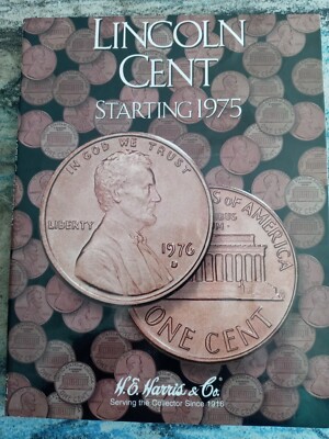 1975-2016 Lincoln Cent  H.E. Harris & Co Book-74 Coin Total