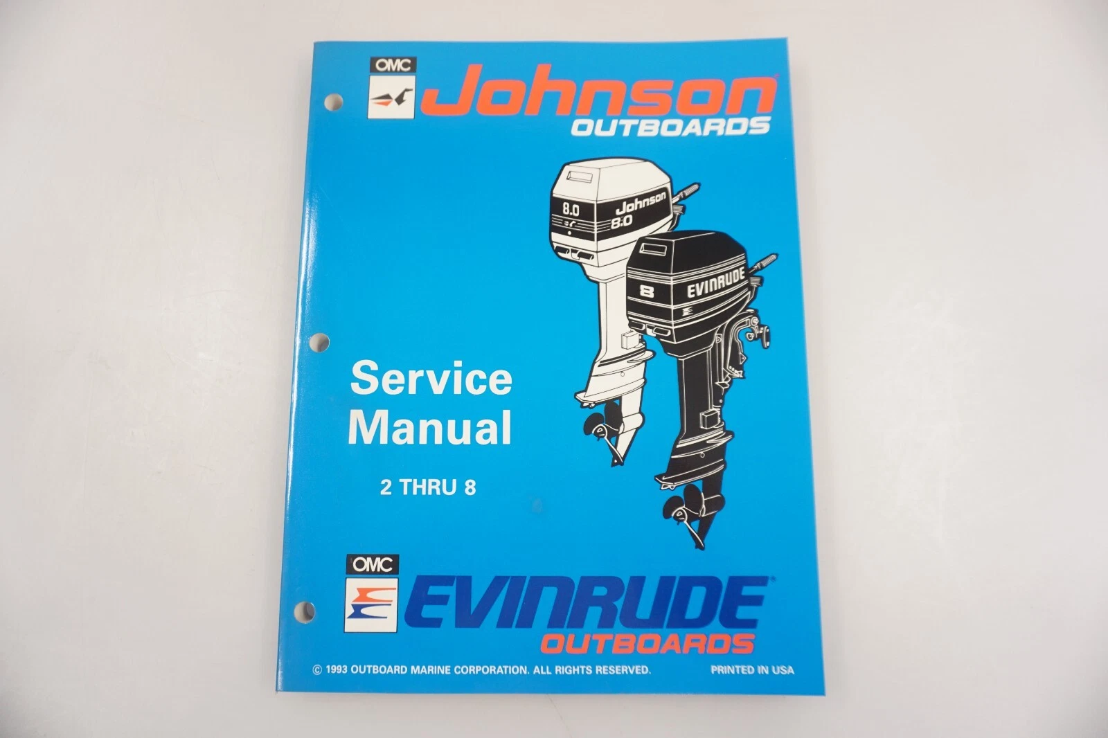1994 Evinrude Johnson Outboards 2 thru 8 HP Service Shop Manual 500606
