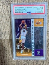 2018 Panini Donruss Optic Kobe Bryant Winner Stays PSA 10 Lakers Card NEW CASE