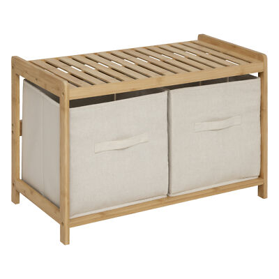 Bank für das Badezimmer TIDY BOX, 2 Aufbewahrungsbehälter, 66,8 x 44 x 35 cm