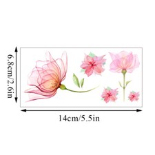 Waterproof Tattoo Stickers Colorful Flower Water Transfer Body Fake Tattoo