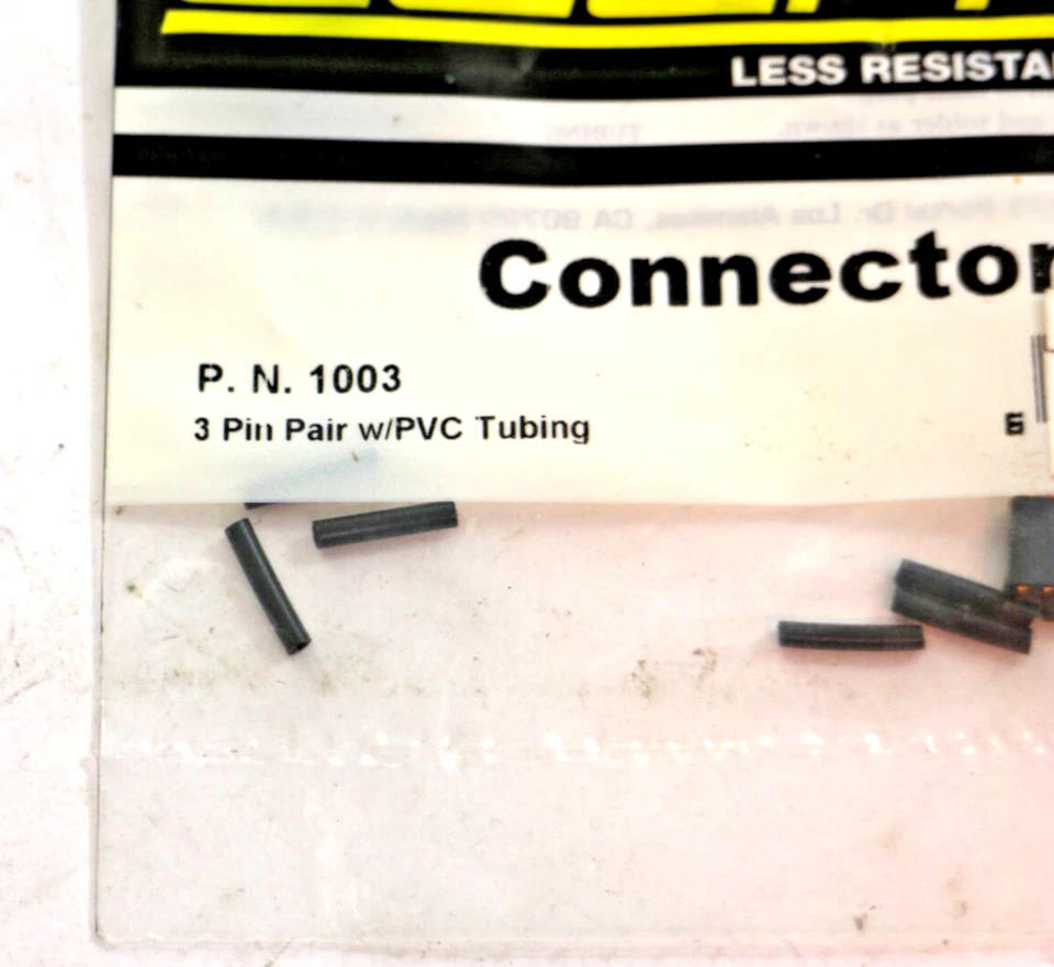 Piezas de radiocontrol Deans Hi Performance vintage #1003 - conector de cable de 3 pines nuevo stock antiguo Foto 2 de 4