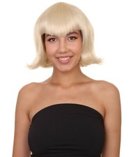 50's Flirting Blonde Short Wig Fashion Cosplay Halloween Fancy Dress HW-2601