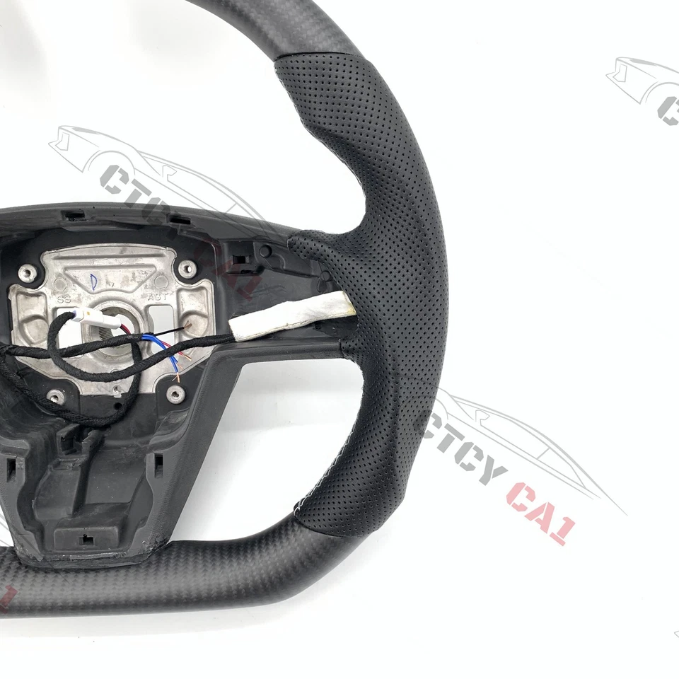 Volante de fibra de carbono mate personalizado para Tesla Model S X 2021-2024 Foto 4 de 4