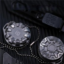 EDC Titanium Alloy Round Pill Container Case Holder Box Bottle Necklace Pendant