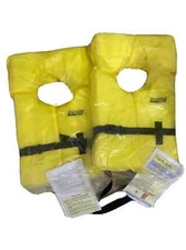 Seachoice 86020 Type II Personal Flotation Devices Yellow Adult Lot of 2
