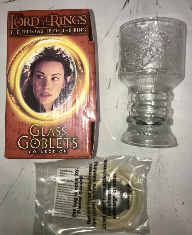 Arwen the Elf Lord of The Rings Light Up  Glass Goblet Cup - Burger King