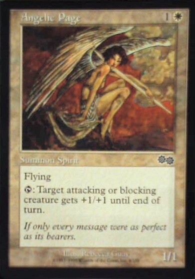Angelic Page - Urza's Saga: #4, Magic: The Gathering Nm R115