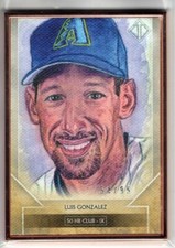 2020 Topps Transcendent LUIS GONZALEZ Club Members FRAMED ART SKETCH CARD 54/95