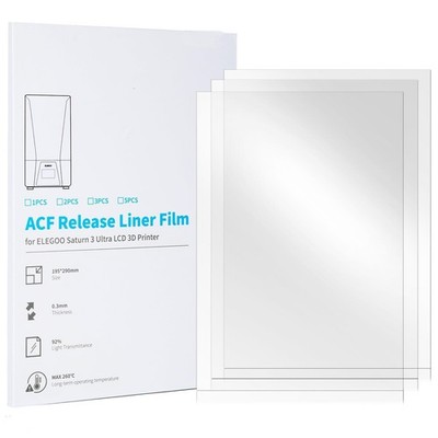 3pcs ACF Release Liner Film for Saturn 3 Ultra Resin Printer - Less Tension,