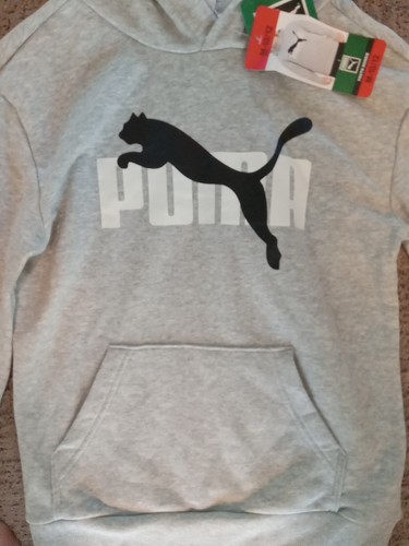 PUMA Youth Boys Terry Hoodie, Gray, M-10/12 With Tags - Picture 2 of 18
