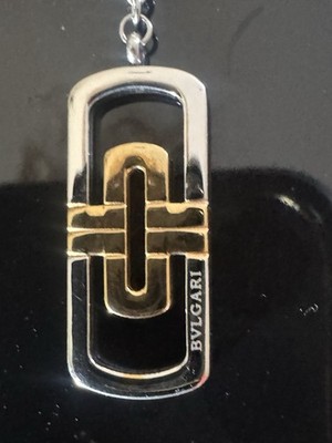Authentic BVLGARI Gancio Two-Tone Pendant Necklace