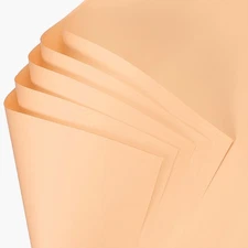 60 Sheets Flower Wrapping Paper, 21.5" x 21.5" Waterproof Papers, Dark Orange