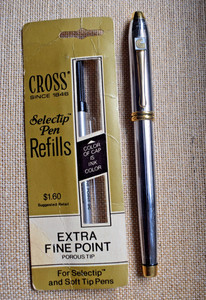CROSS USA Townsend Pen Medalist 24K Selectip Made In USA w/ Refill SEE CONDIT