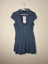 Zara Dress Womens Small Pleated Mini Short Sleeve Collared Zip NWT 6232/499/800