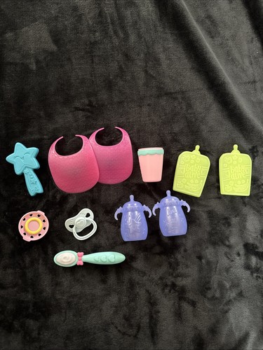 Baby Alive Accessories Lot Bottles Bibs Pacifier Spoon