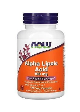 Acide alpha-lipoïque Now Foods avec vitamines C et E, 100 mg, 120 gélules... - Photo 1/2