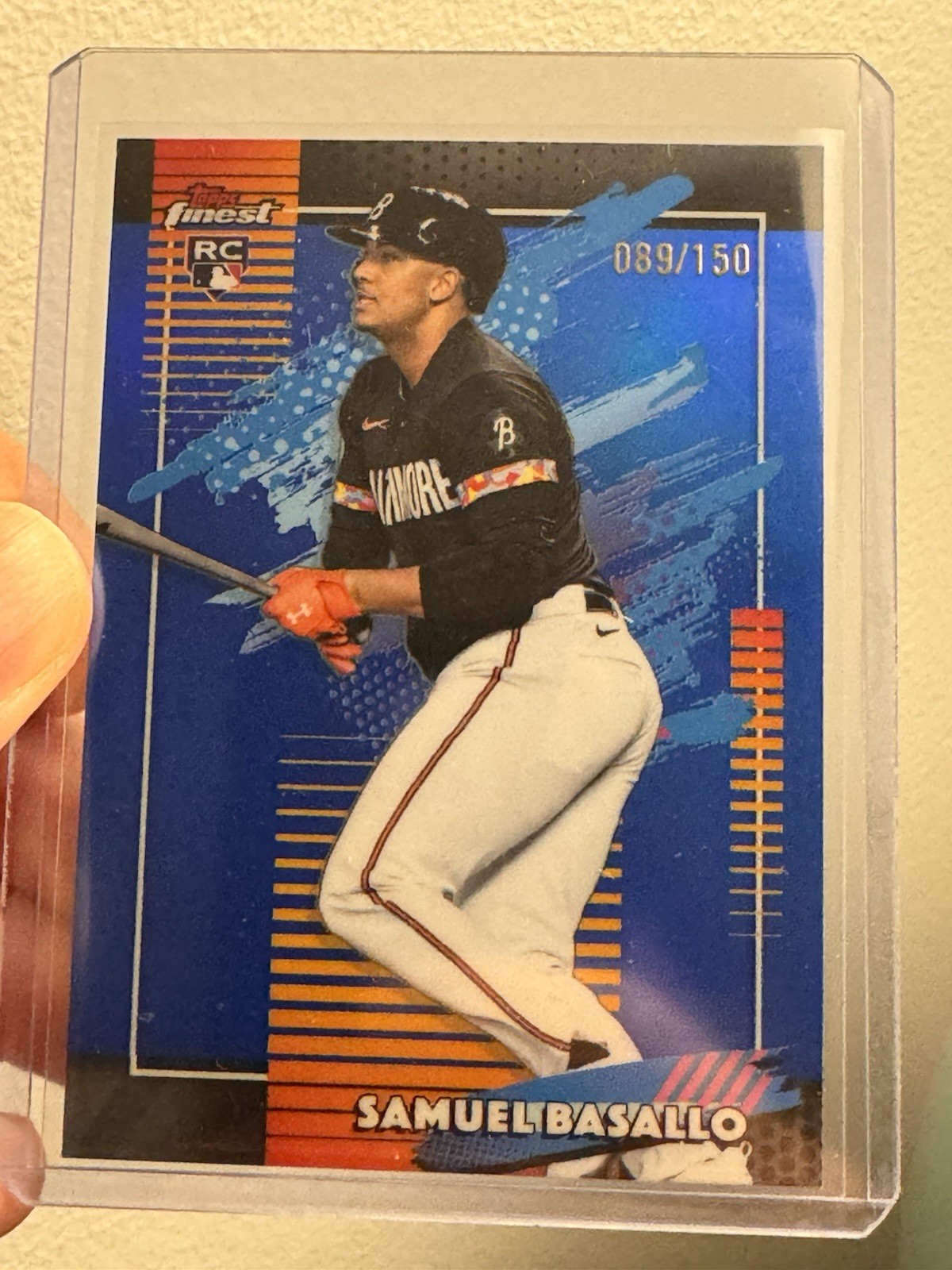 2026 Topps Finest Samuel Basallo Blue Refractor /150 (RC)
