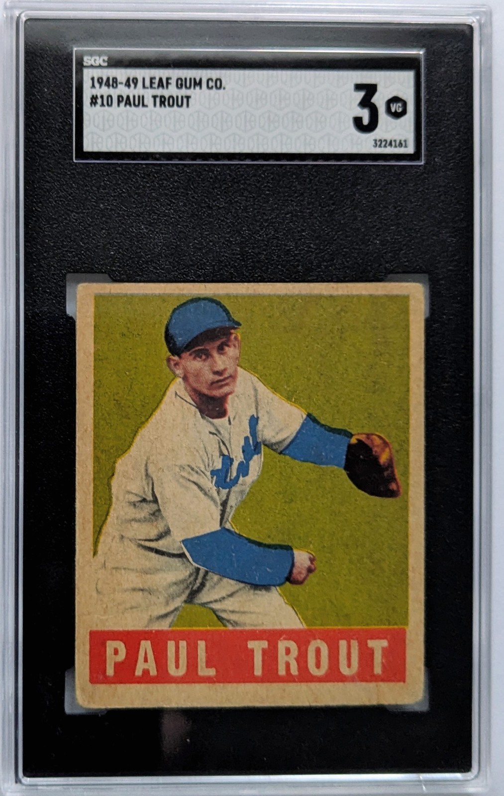 PAUL DIZZY TROUT 1948 Leaf Gum Co #10 SGC 3 VG Detroit Tigers