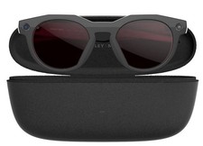 Oakley Meta HSTN Round Sunglasses Black Plastic Frame Prizm Red Lenses 145mm