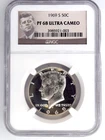 1969-S PROOF KENNEDY HALF DOLLAR NGC PF68 ULTRA CAMEO 921003