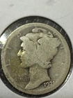 1921-d  Mercury Dime, Semi-Key Date, Nice Condition, free shipping