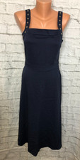 Michael Kors Navy Blue Gold Long Sleeveless Dress Women's XS NWOT