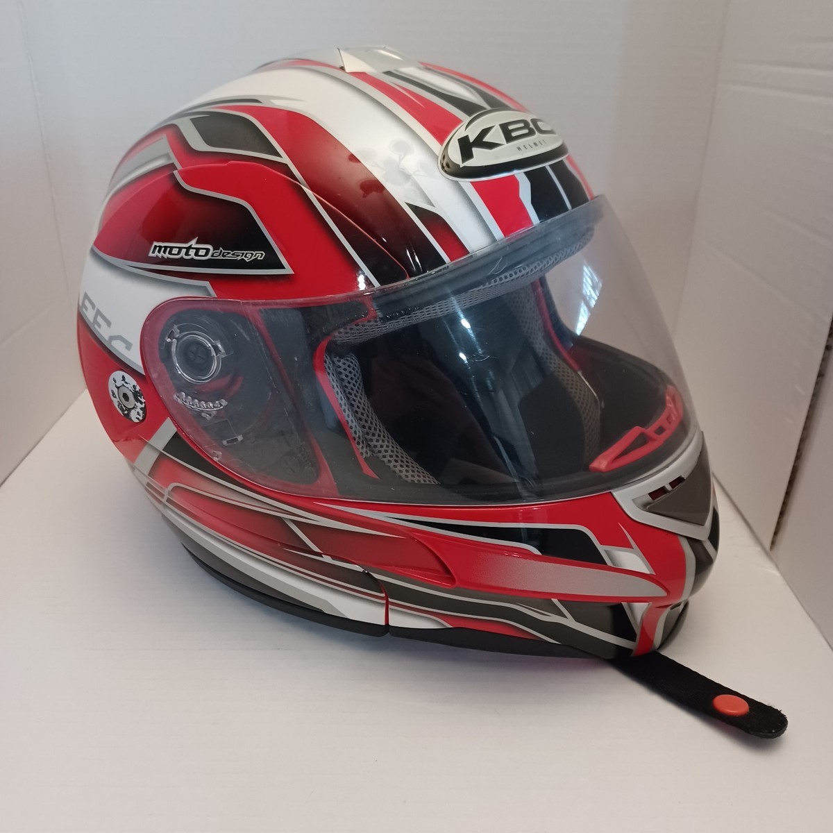 Full Face KBC Motorcycle Motocross Dirtbike Helmet KBC Red White 