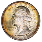 1951-D Washington Quarterly. NGC MS65 Toned And Colorful