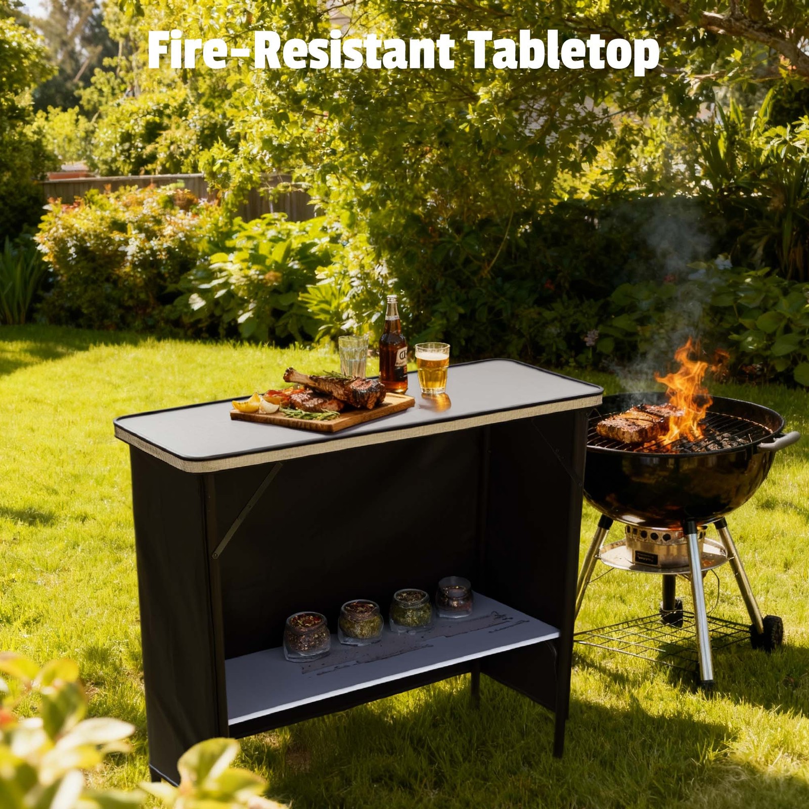 InstaHibit EZ GO 2X Portable Bar Table Shimmer Decor Carry Bag Tradeshow Party