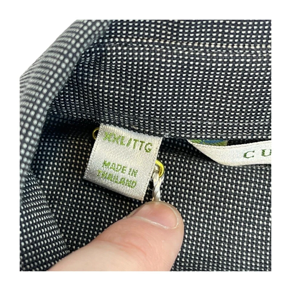 Cutter & Buck Shirt Men's 2XL Blue Polka Dot Long Sleeve Classic Fit Button-Up - Image 4 of 4