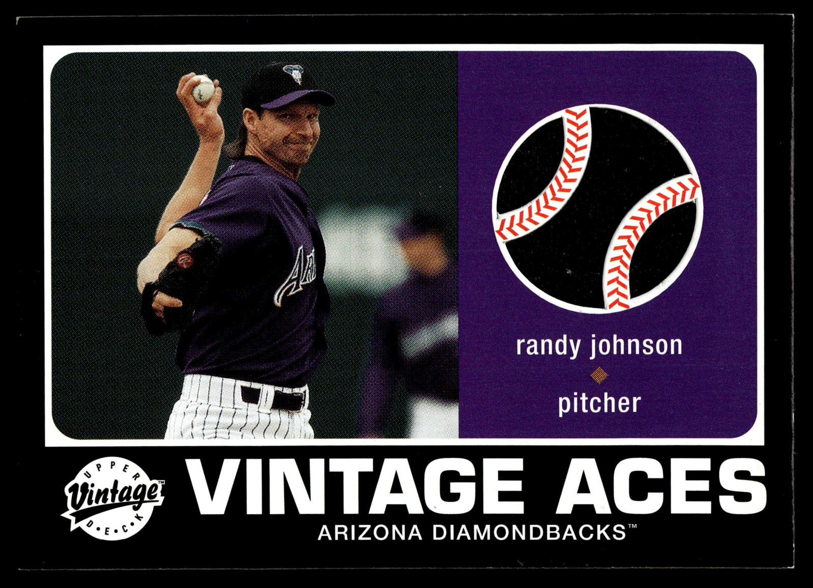 2002 Upper Deck Vintage #A-RJ Randy Johnson Aces Game Jersey